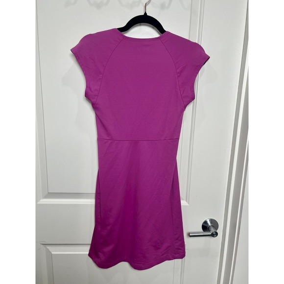 Patagonia Magenta Twist Front Stretch Fit Flare Dress Small Casual Work Vacation - Picture 3 of 7